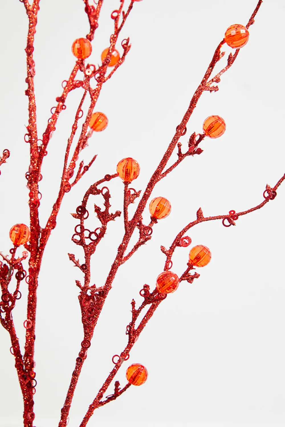 Decorator's Warehouse 42” Jeweled Bead Branch Spray - Red > Nutcracker|Christmas Sprays