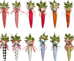 Decorator's Warehouse 9.5" Jeweled Embellished Carrots, Set of 12 - Mark Roberts > Mark Roberts Easter|Mark Roberts Spring