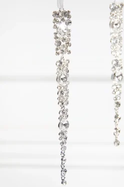 Decorator's Warehouse Jewel Icicle Ornaments - Set of 2 > White Christmas|Red & Silver