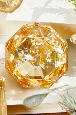 Decorator's Warehouse 4"-5" Jewel Ornament - Champagne > Jewels|Christmas Decor