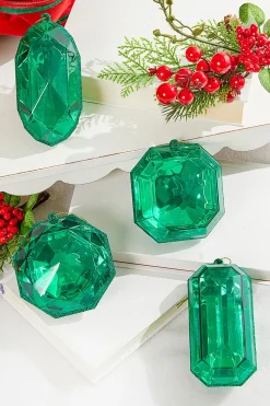 Decorator's Warehouse 4"-5" Jewel Ornament - Green > Jewels|Nutcracker