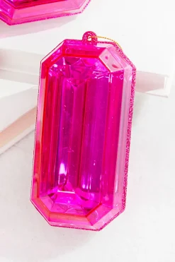 Decorator's Warehouse 4"-5" Jewel Ornament - Pink > Jewels|Christmas Decor