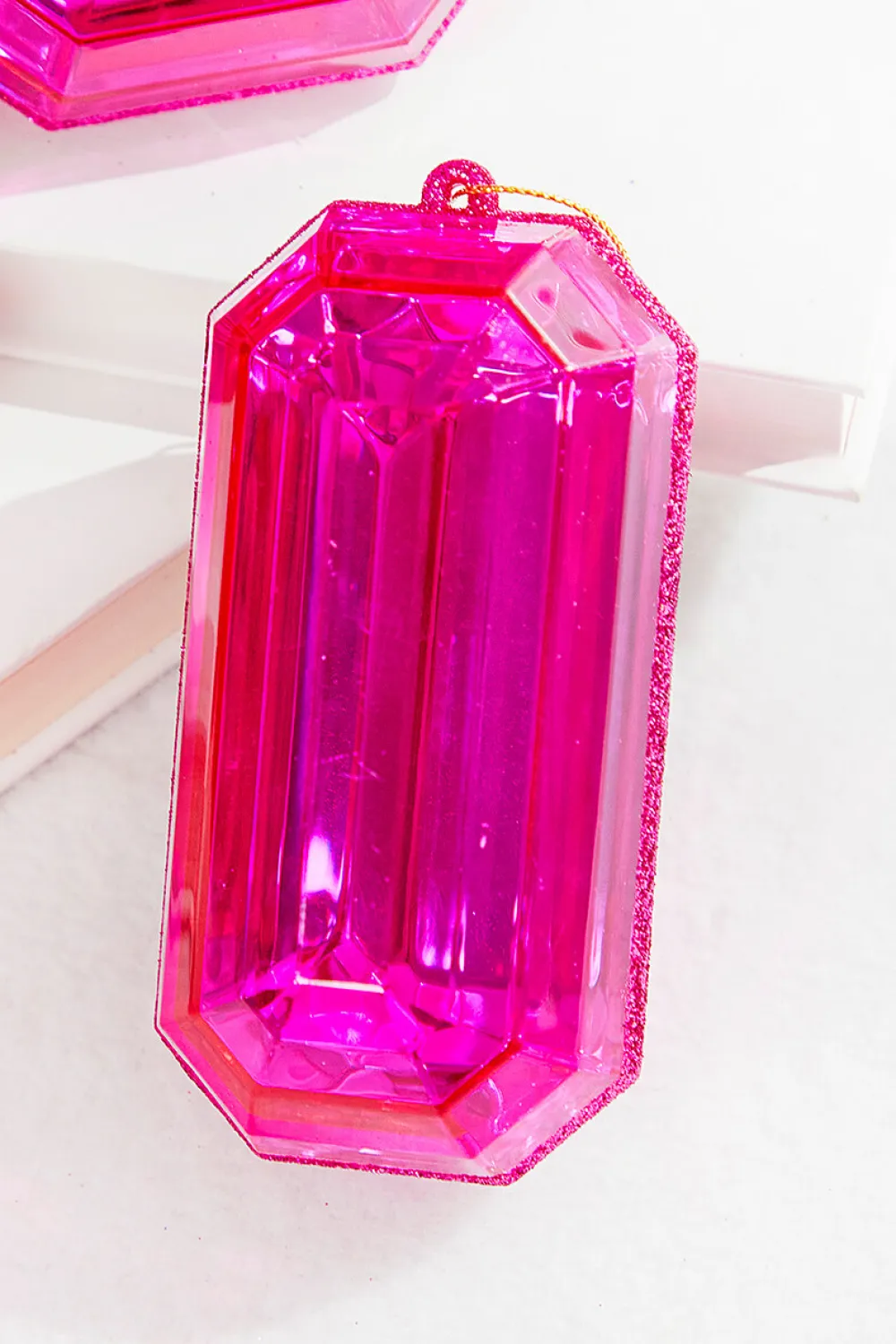 Decorator's Warehouse 4"-5" Jewel Ornament - Pink > Jewels|Christmas Decor
