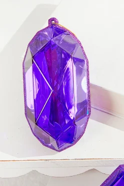 Decorator's Warehouse 4"-5" Jewel Ornament - Purple > Jewels|Christmas Decor