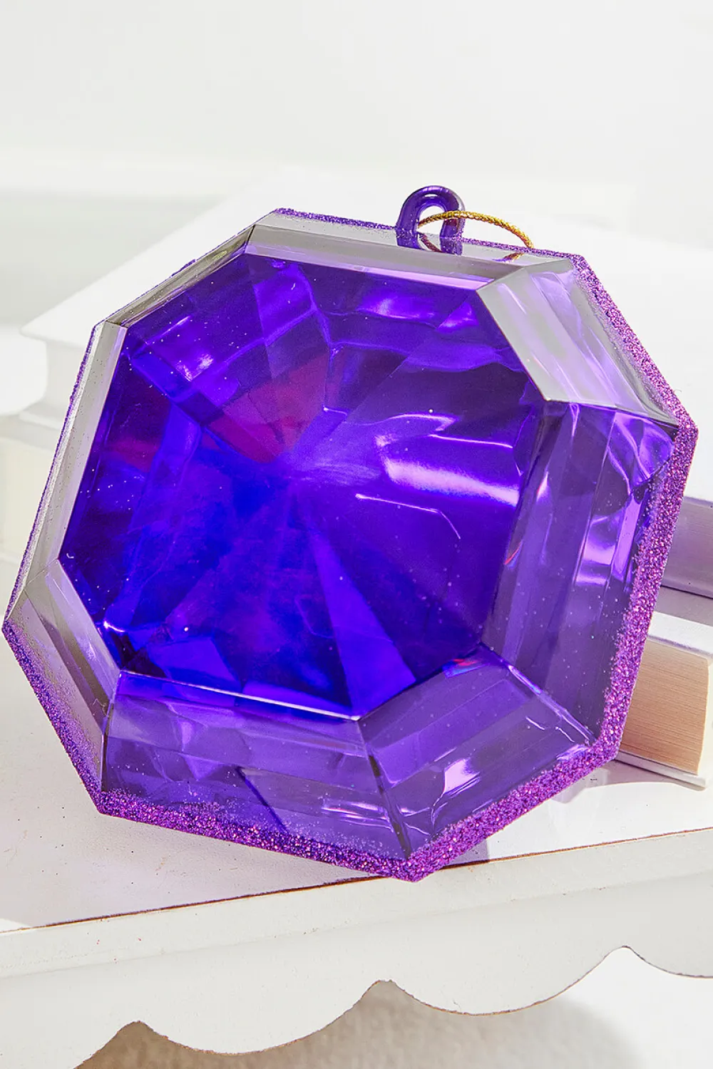 Decorator's Warehouse 6" Jewel Ornament - Purple > Jewels|Christmas Decor