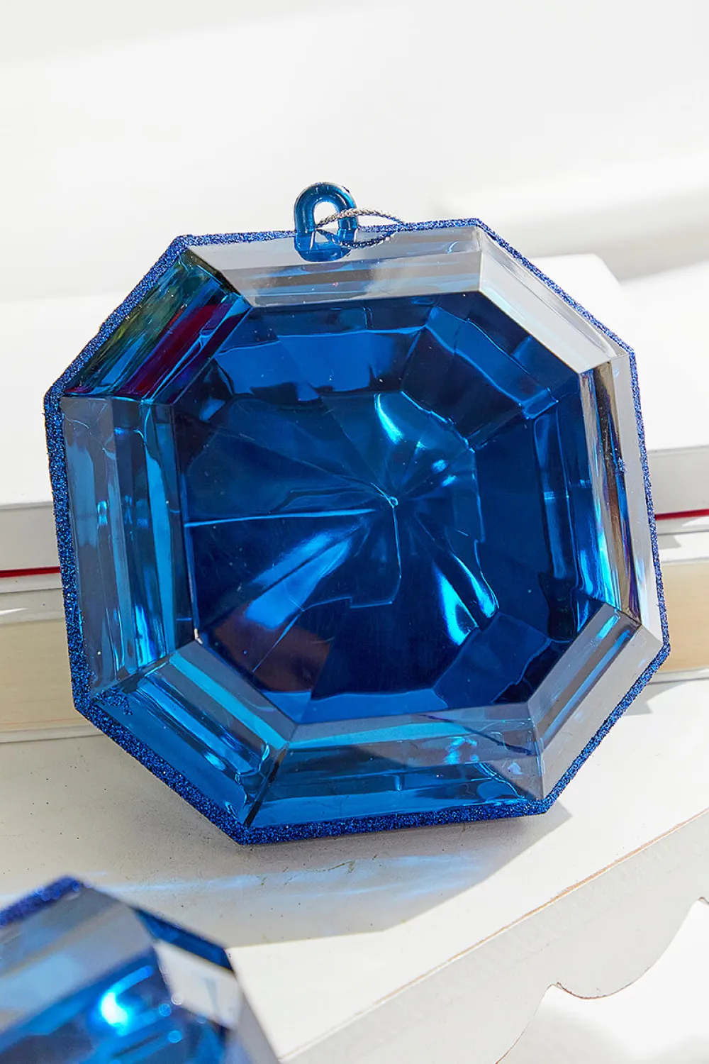 Decorator's Warehouse 6" Jewel Ornament - Sapphire > Jewels|Christmas Decor