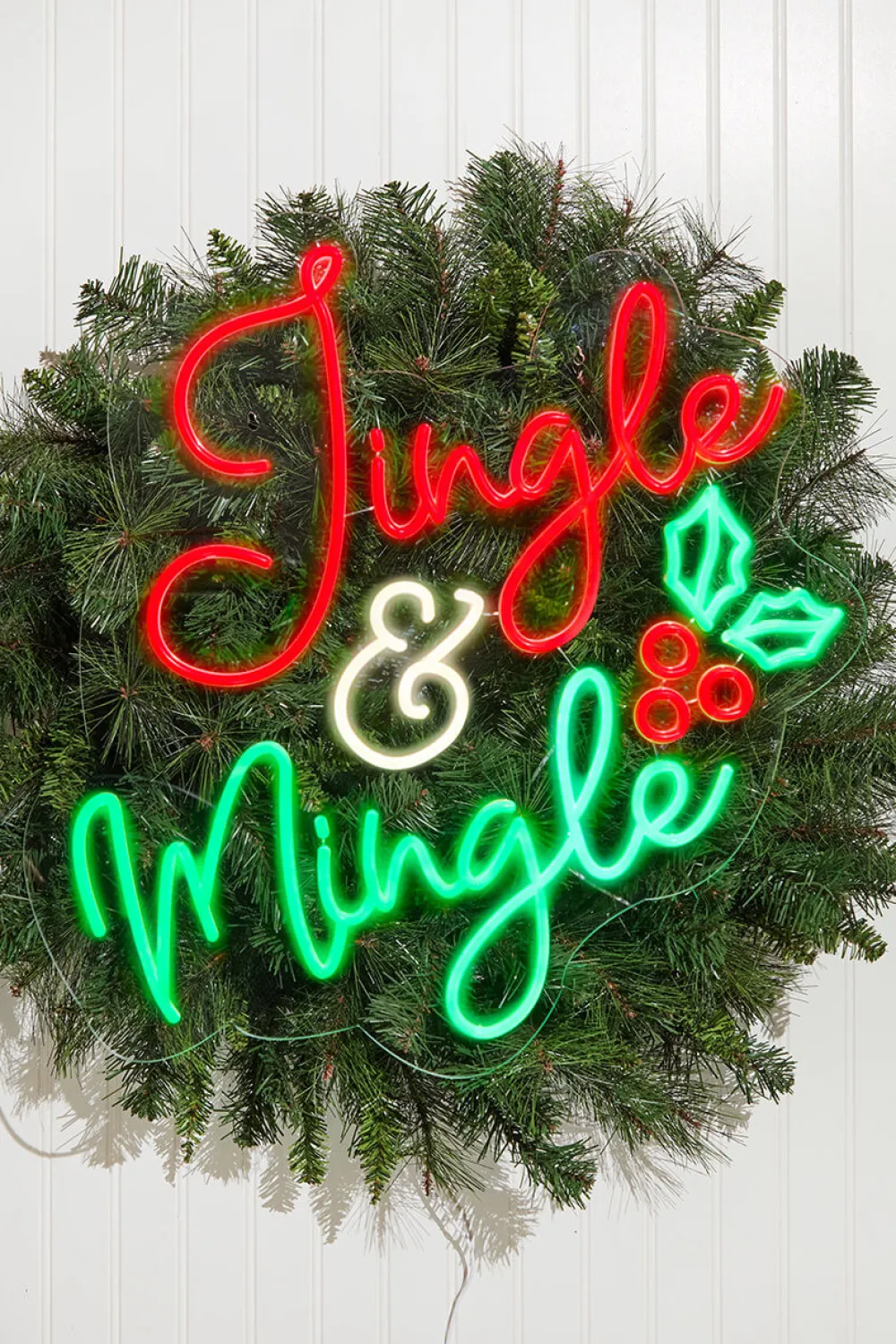 Decorator's Warehouse 23.1" Jingle & Mingle Lit Neon Sign > Christmas Decor|Indoor Lighting