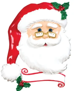 Decorator's Warehouse 4" Jolly Santa Customizable Ornament > Christmas Ornaments|Christmas Decor