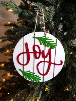 Decorator's Warehouse 5” Joy Christmas Ornament > Christmas Ornaments|Farmhouse