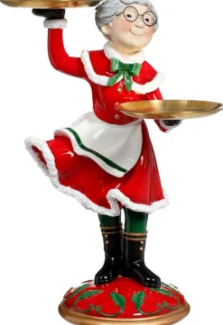 Decorator's Warehouse 24" Joyful Mrs.Claus with Tray - Mark Roberts > Mark Roberts