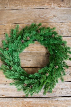 Decorator's Warehouse 24” Just Cut Spruce Wreath > Cardinal|Christmas Decor