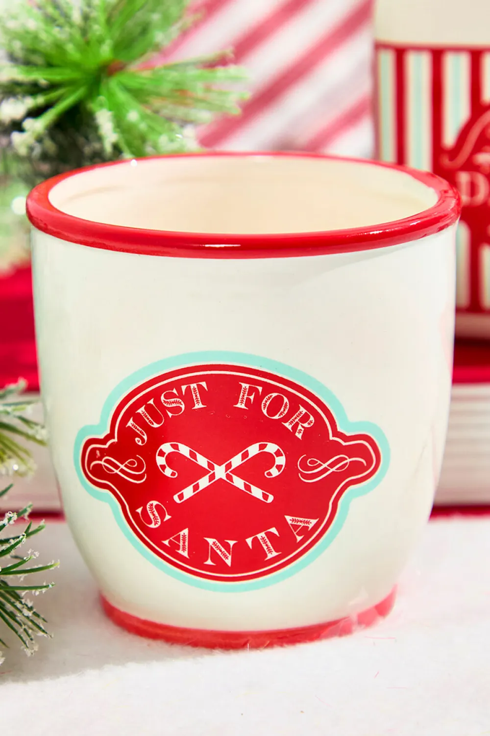 Decorator's Warehouse 3.5" "Just For Santa" Ceramic Cup > Gingerbread|Christmas Accents