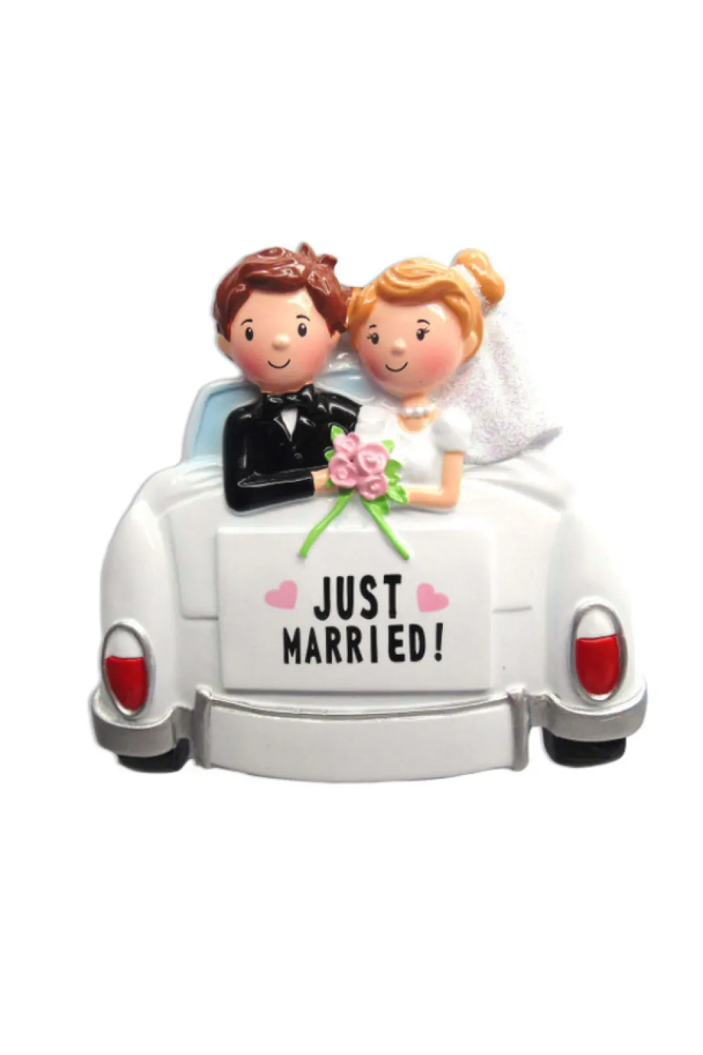Decorator's Warehouse 3" Just Married Customizable Ornament > Christmas Ornaments|Christmas Decor