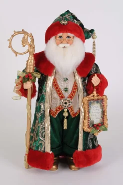 Decorator's Warehouse Karen Didion Evergreen and Crimson Santa > Santas & Angels|Karen Didion