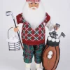 Decorator's Warehouse 16" Karen Didion Golf Santa with Basket > Santas & Angels|Karen Didion