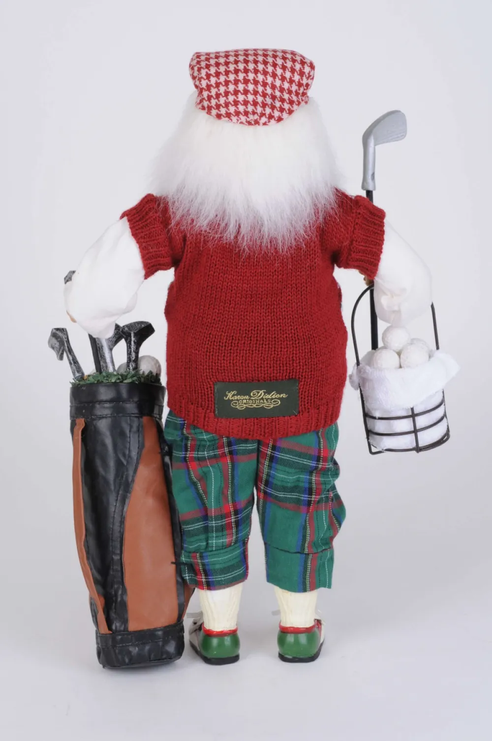 Decorator's Warehouse 16" Karen Didion Golf Santa with Basket > Santas & Angels|Karen Didion
