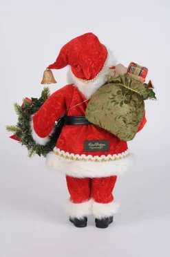 Decorator's Warehouse 17" Karen Didion Lighted Berry Wreath Santa > Santas & Angels|Karen Didion