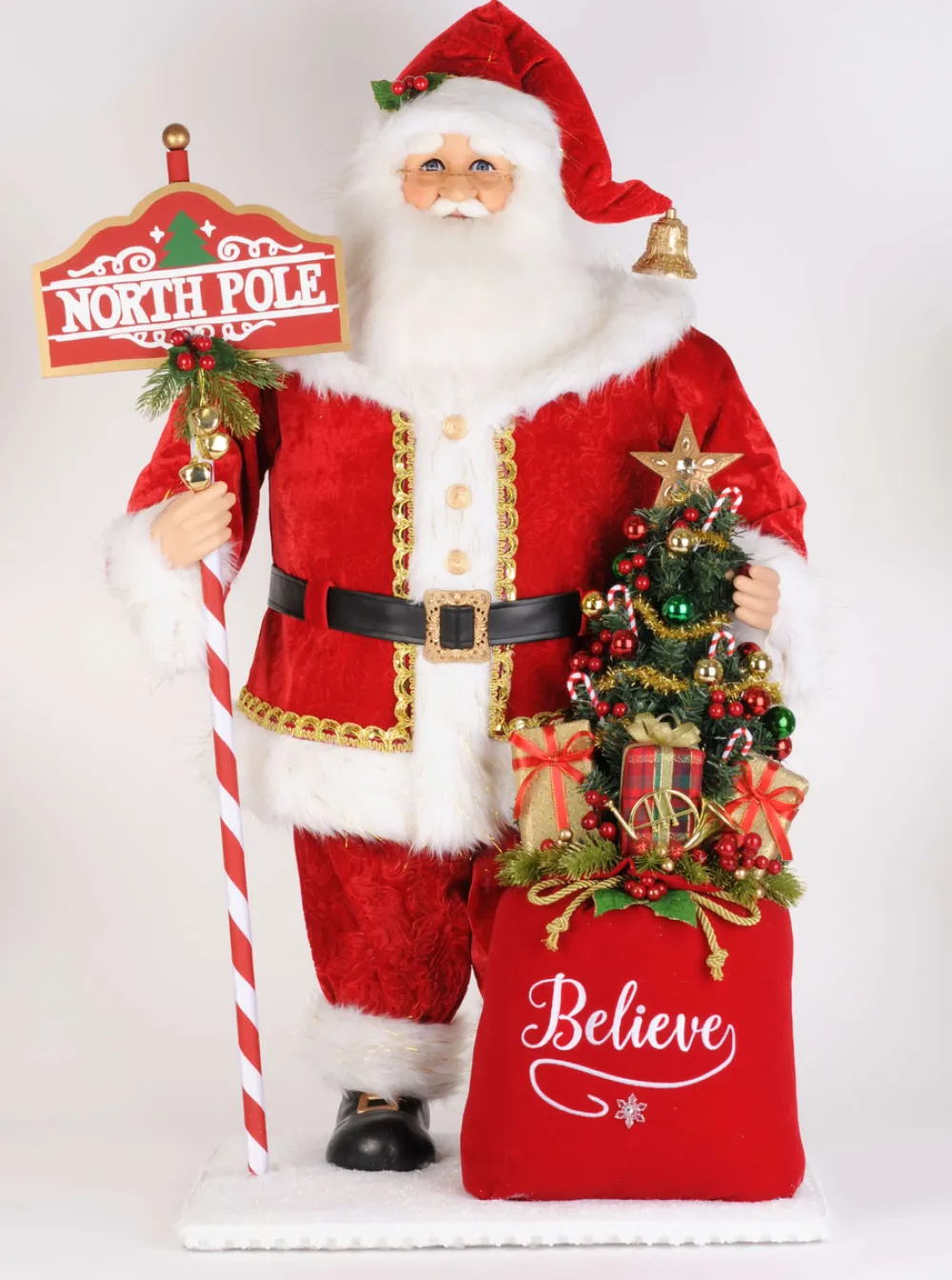 Decorator's Warehouse Karen Didion Lighted North Pole Santa > Santas & Angels|Karen Didion