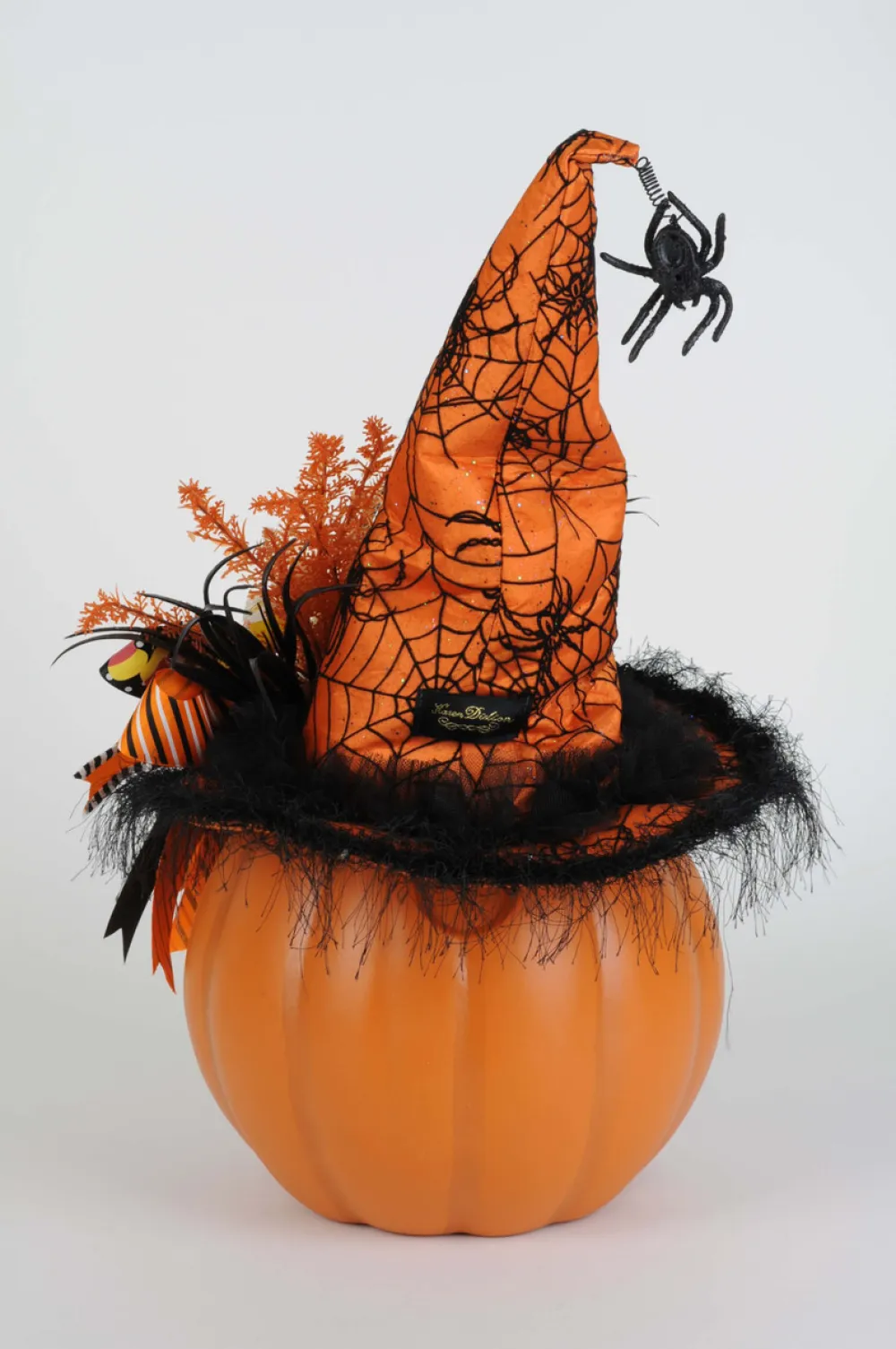 Decorator's Warehouse Karen Didion Lighted Pumpkin with Orange Hat > Halloween|Halloween