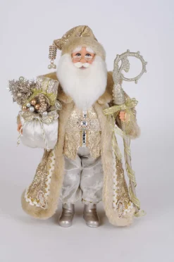 Decorator's Warehouse 17" Karen Didion Lighted Touch of Gold Santa > Santas & Angels|Karen Didion