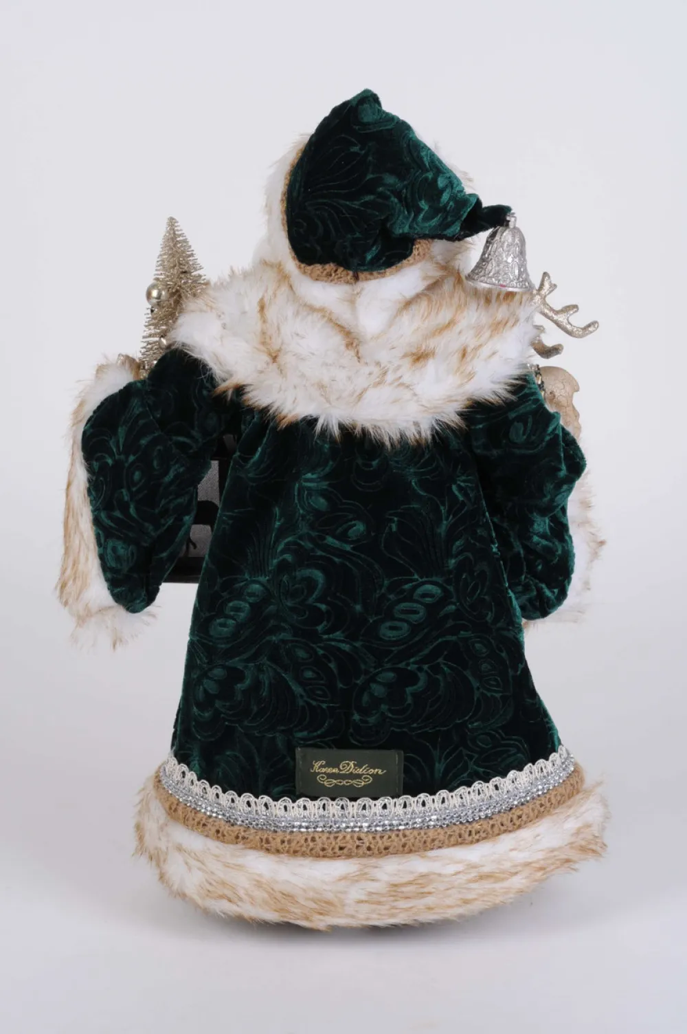 Decorator's Warehouse 17" Karen Didion Lighted Woodland Emerald Santa > Santas & Angels|Karen Didion