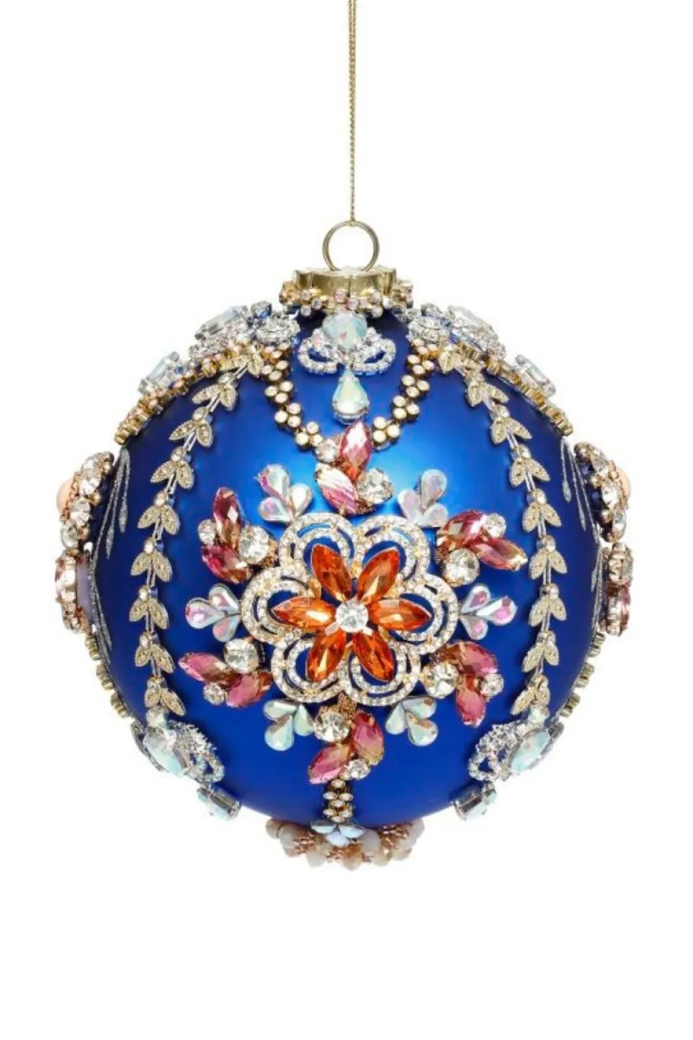 Decorator's Warehouse 5" King's Jewel Ball Ornament, Blue - Mark Roberts > Mark Roberts
