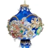 Decorator's Warehouse 8" King's Jewel Extra Fancy Finial Ornament, Blue - Mark Roberts > Mark Roberts