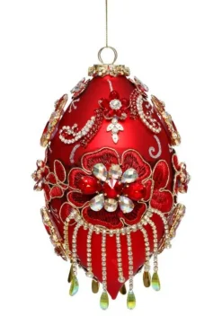 Decorator's Warehouse 8" King's Jewel Finial Ornament, Red - Mark Roberts > Mark Roberts