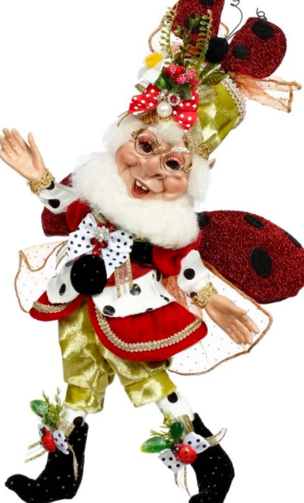 Decorator's Warehouse 13.5" Lady Bug Elf - Mark Roberts > Mark Roberts Spring