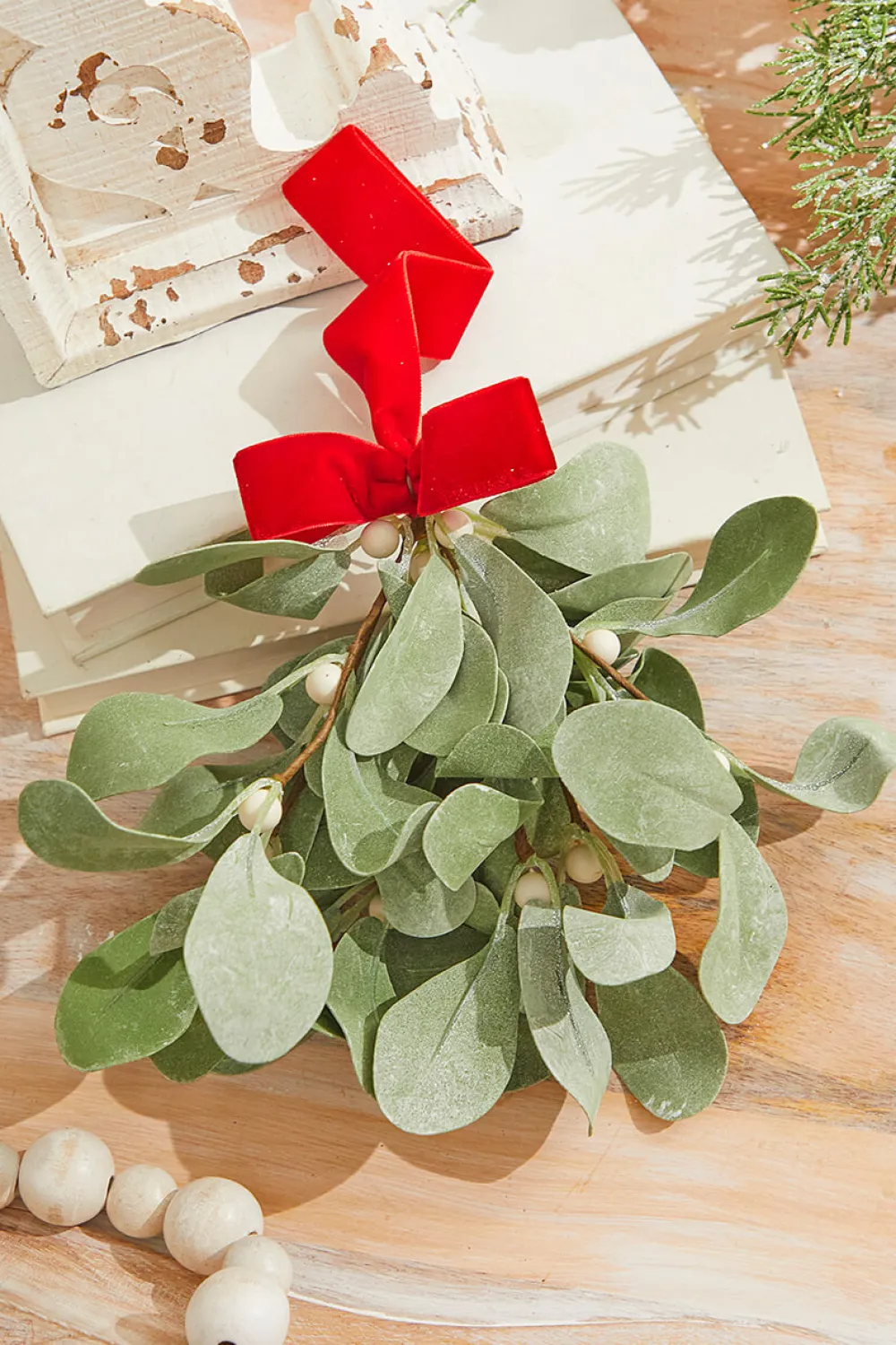 Decorator's Warehouse 12" Lambs Ear Mistletoe Kissing Ball > Christmas Decor|Believe