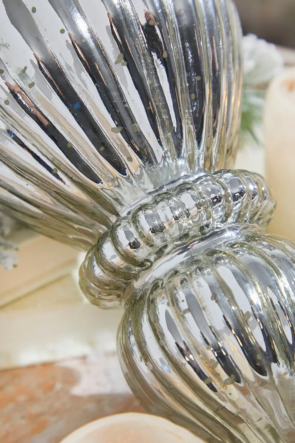 Decorator's Warehouse 12" Lantern Antique Mercury Glass Ornament > Christmas Decor|Natural Elegance