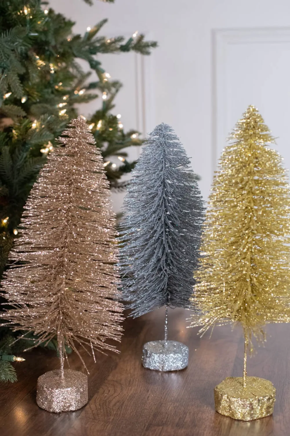 Decorator's Warehouse 15" Large Metallic Bottle Brush Tree > Tabletop & Accent Trees|Christmas Accents