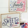 Decorator's Warehouse 15.75"L B/O Lighted Wood Americana Wall Sign > Patriotic Decor|Patriotic Decor