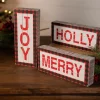 Decorator's Warehouse 9.4” L Buffalo Check Wood Holiday Sign > Farmhouse|Christmas Decor