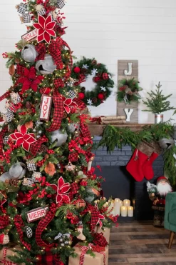 Decorator's Warehouse 9.4” L Buffalo Check Wood Holiday Sign > Farmhouse|Christmas Decor