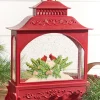 Decorator's Warehouse 11" LED Cardinal Lantern Waterglobe > Cardinal|Christmas Decor