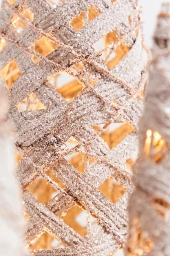 Decorator's Warehouse 16" - 32" LED Frosted Twig Cones - Set of 3 > Winter Woodland|Christmas Accents