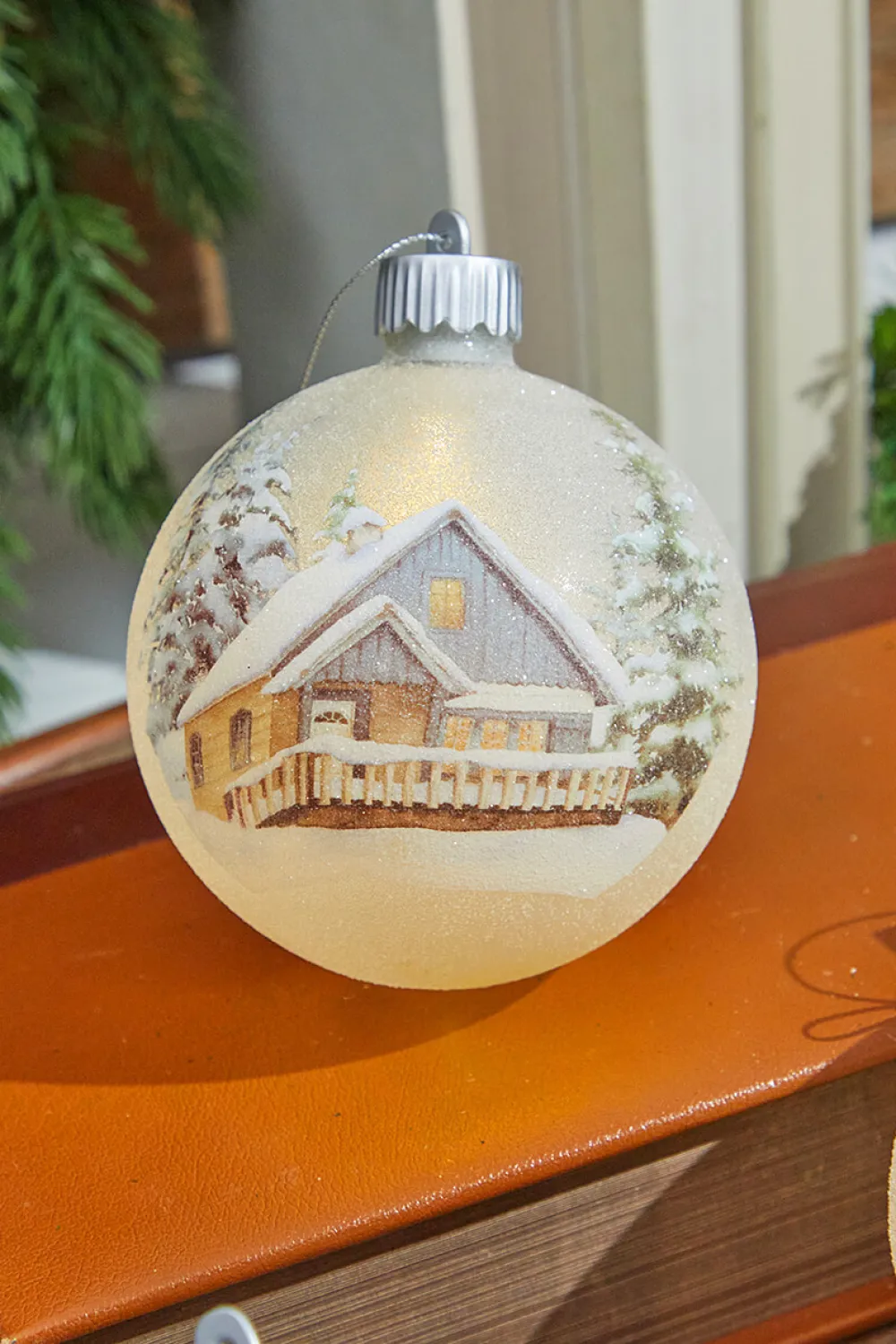 Decorator's Warehouse 4” LED Glass Cabin Ornament > Christmas Sale|Christmas Decor