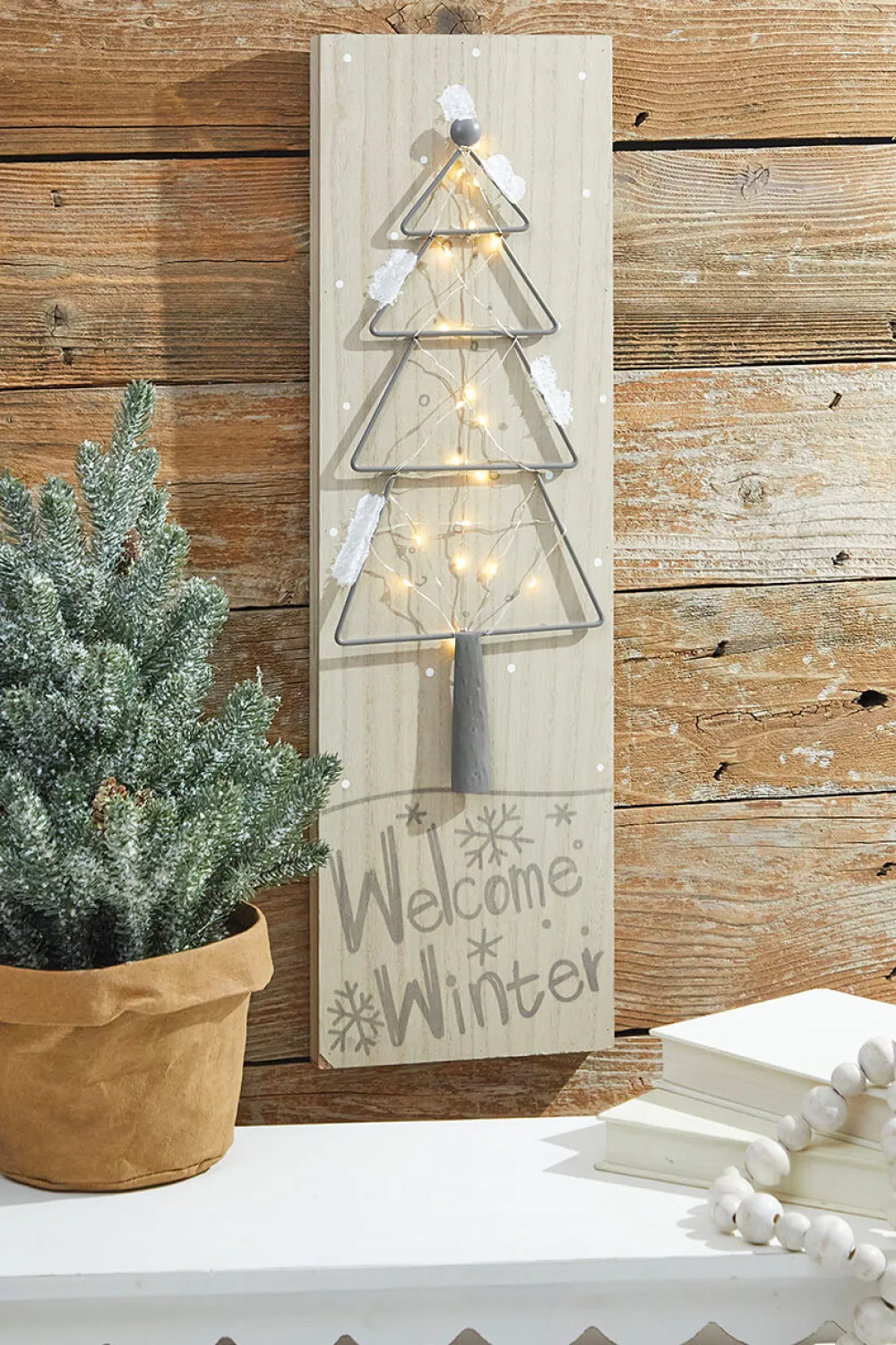 Decorator's Warehouse 24” LED Holiday Tree Wall Decor > Winter Woodland|Christmas Decor