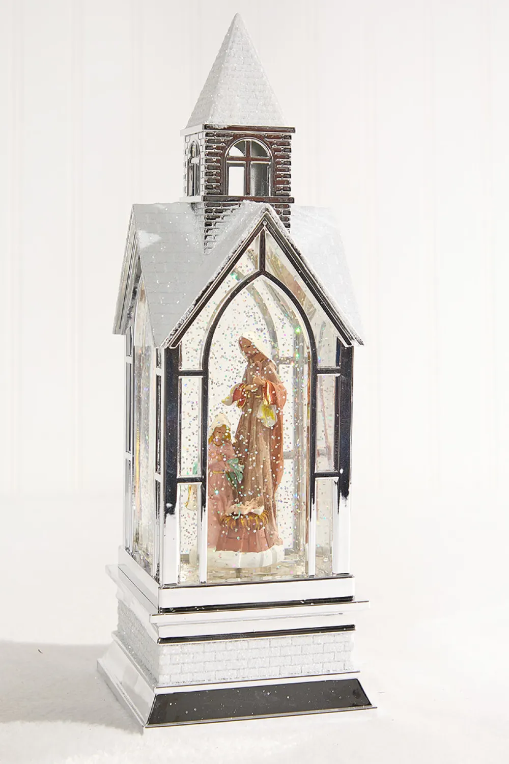 Decorator's Warehouse 12" LED Nativity in Church Waterglobe > Christmas Decor|Nativity Sets