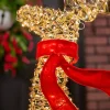 Decorator's Warehouse 3.3' LED Prancing Reindeer with Red Bow - 720L > Outdoor Decor|Outdoor Decor
