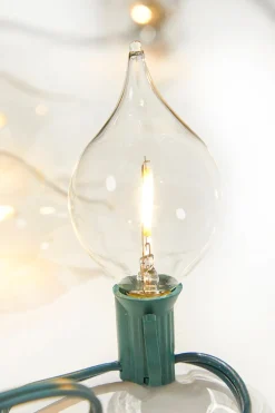 Decorator's Warehouse 128" LED Retro Kismet Light Strand X8 - Clear > Vintage Christmas Lights|Indoor Lighting