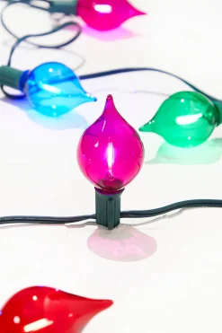 Decorator's Warehouse 128" LED Retro Kismet Light Strand X8 - Multi > Vintage Christmas Lights|Indoor Lighting