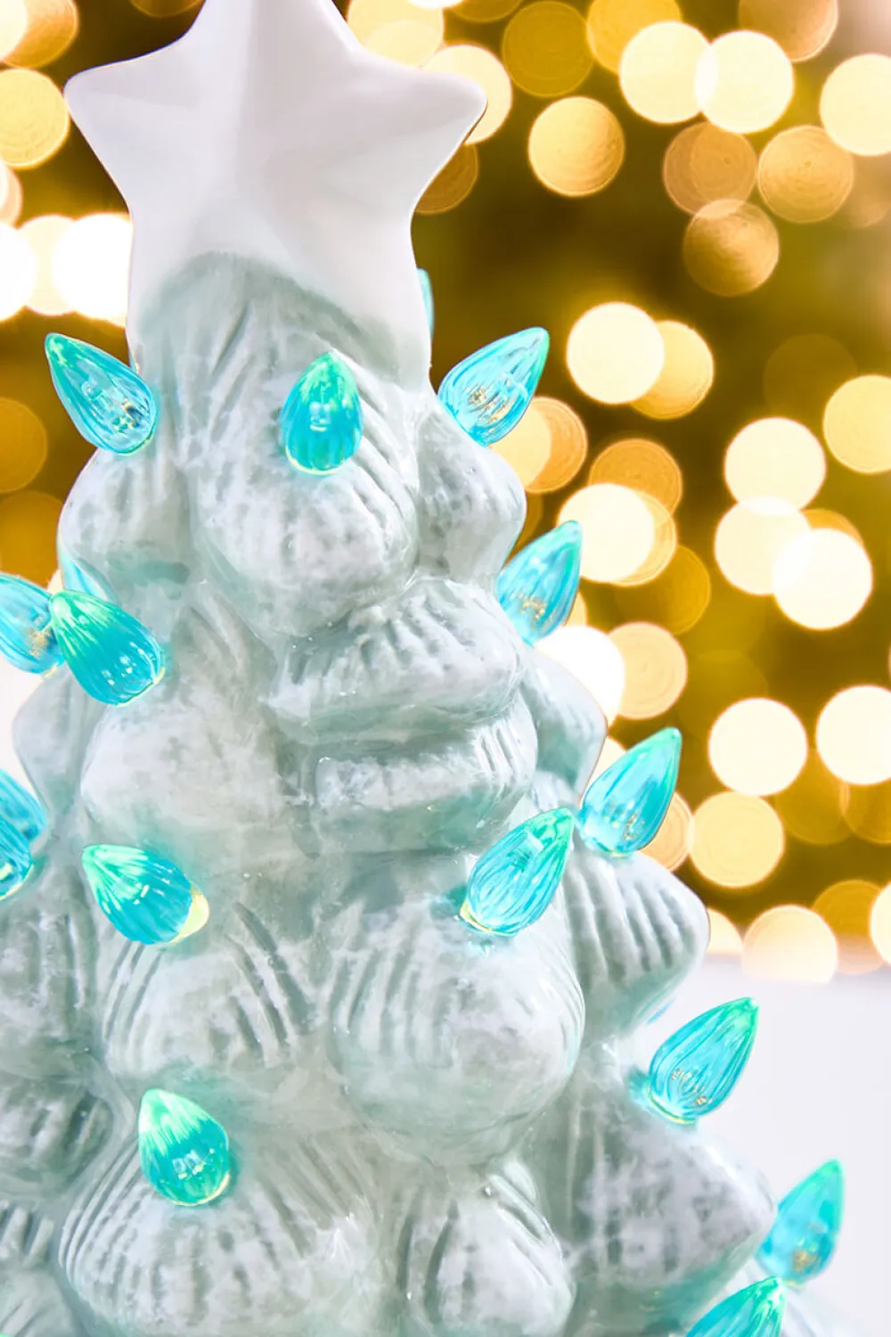 Decorator's Warehouse 11.5" Light Blue Ceramic LED Tree > Tabletop & Accent Trees|Retro Brites