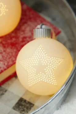 Decorator's Warehouse 4” Lighted Ceramic Ball Ornament > Best Sellers|Christmas Ornaments