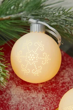 Decorator's Warehouse 4” Lighted Ceramic Ball Ornament > Best Sellers|Christmas Ornaments