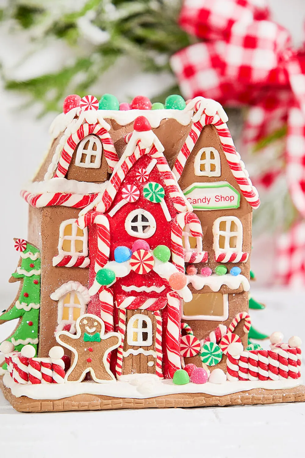 Decorator's Warehouse 9" Lighted Clay Dough Holiday Gingerbread House > Kristin'S Picks|Christmas Accents