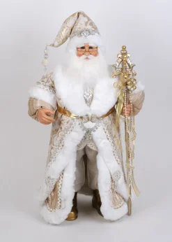 Decorator's Warehouse Lighted Gold Couture Santa > Karen Didion