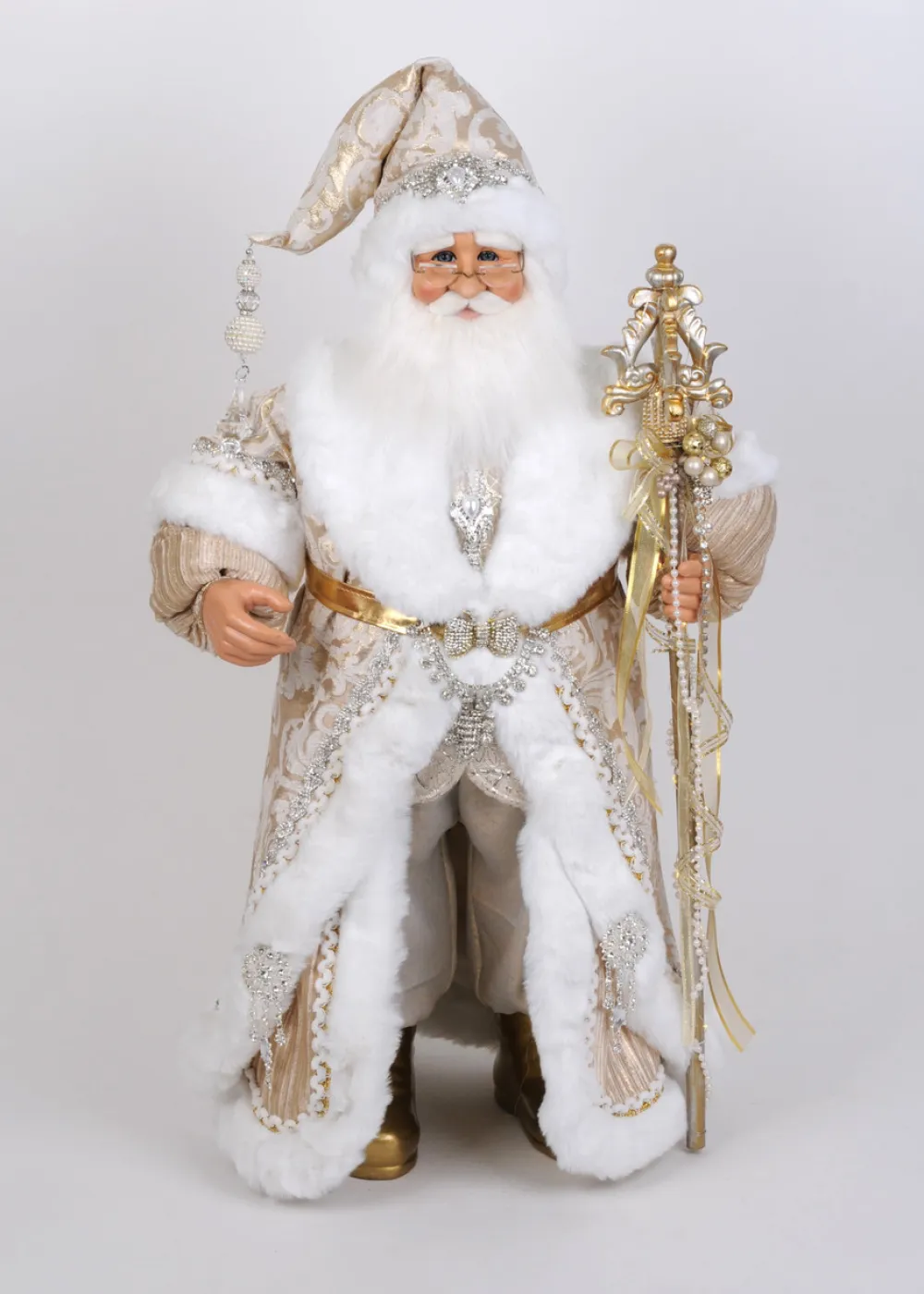 Decorator's Warehouse Lighted Gold Couture Santa > Karen Didion