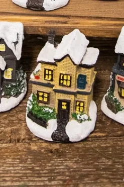 Decorator's Warehouse Lighted Holiday House with Battery Powered LEDs > Christmas Decor|Christmas Accents